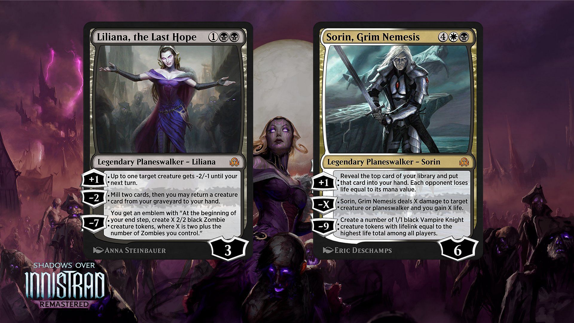 Two powerful planeswalkers return in Shadows Over Innistrad Remastered in Magic: The Gathering Arena.
