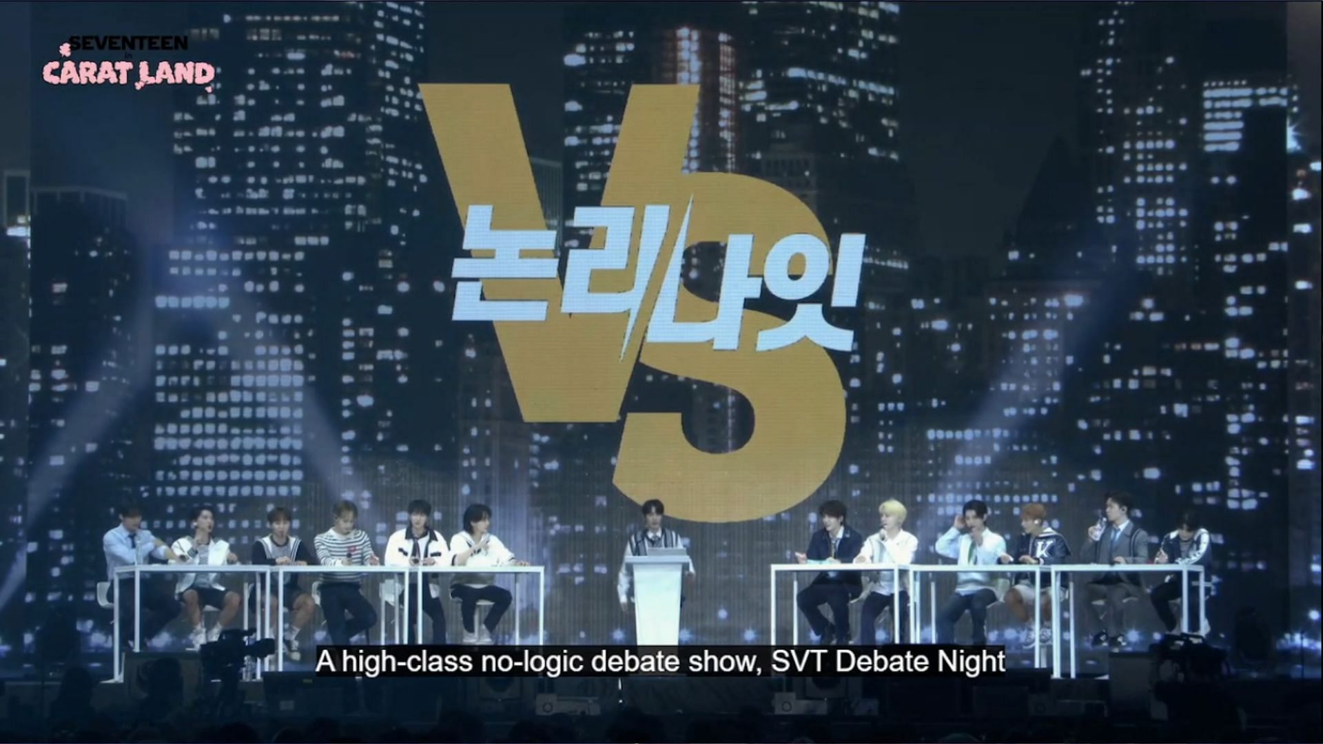 Fans&#039; much-loved Debate Night at the CARAT LAND 2023 (Image via PLEDIS Entertainment)