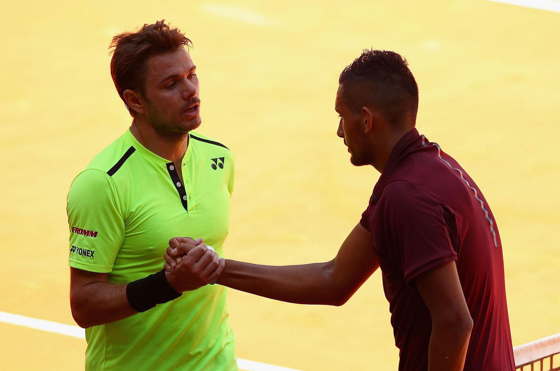 Stan Wawrinka (L) and Nick Kyrgios