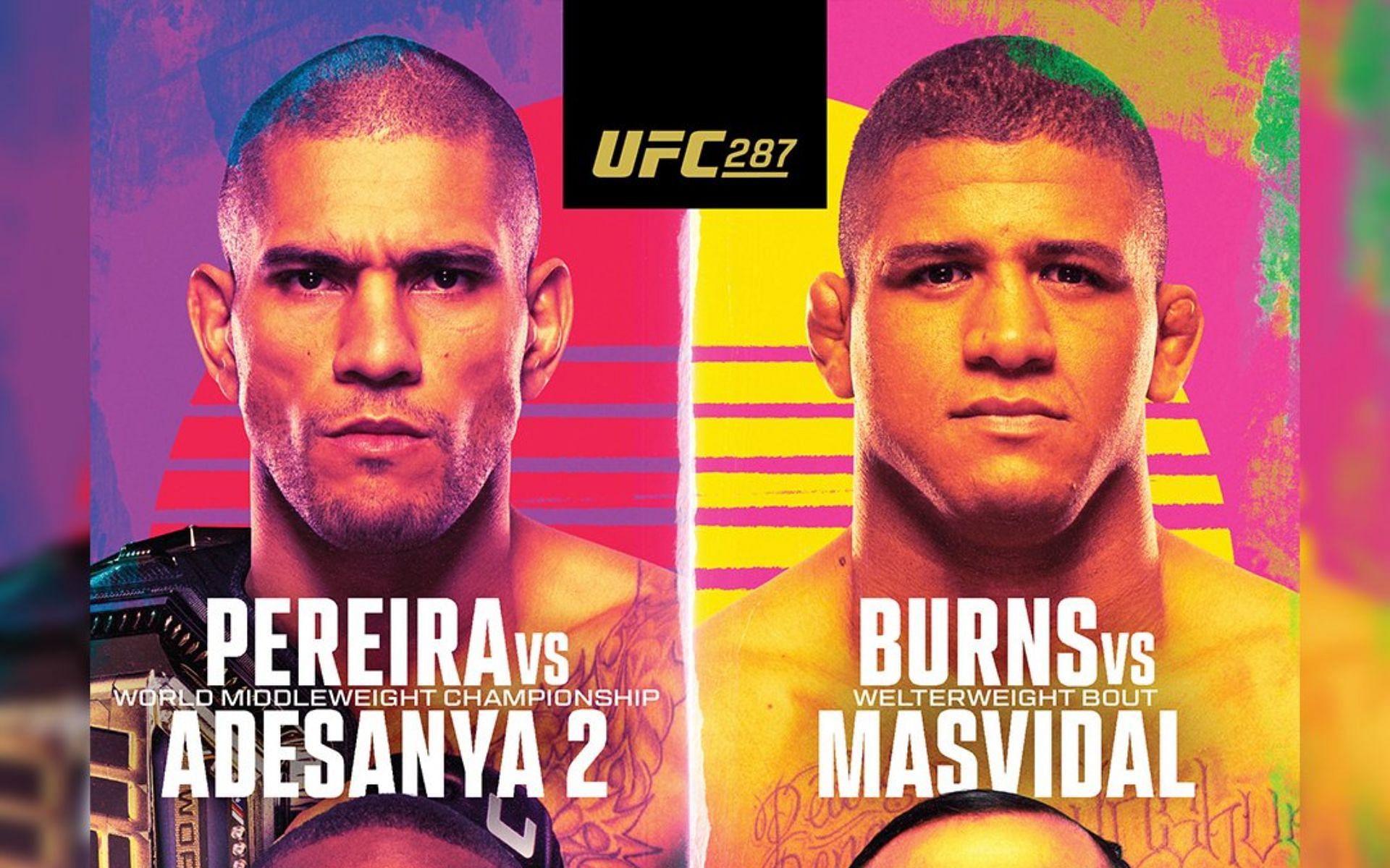 UFC 287 official poster [Photo credit @ufc - Twitter]