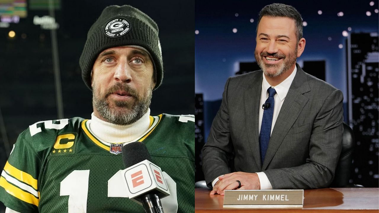 Aaron Rodgers and Jimmy Kimmel