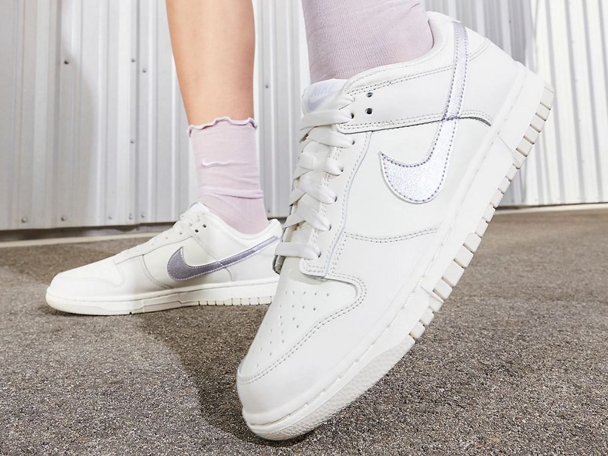 Here&#039;s the on-foot look at the shoes (Image via Nike)