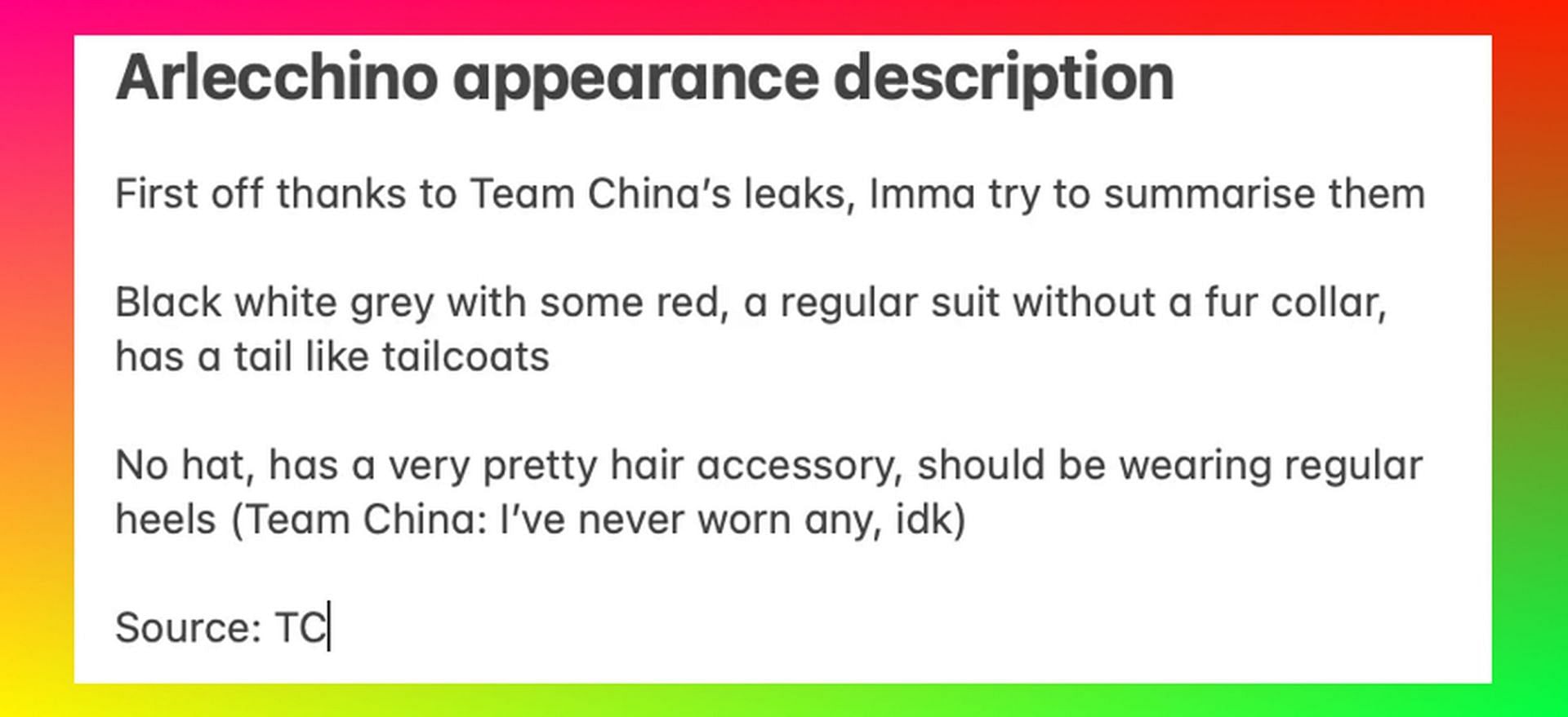 A translation of a Team China leak (Image via Team China, u/vivliz)