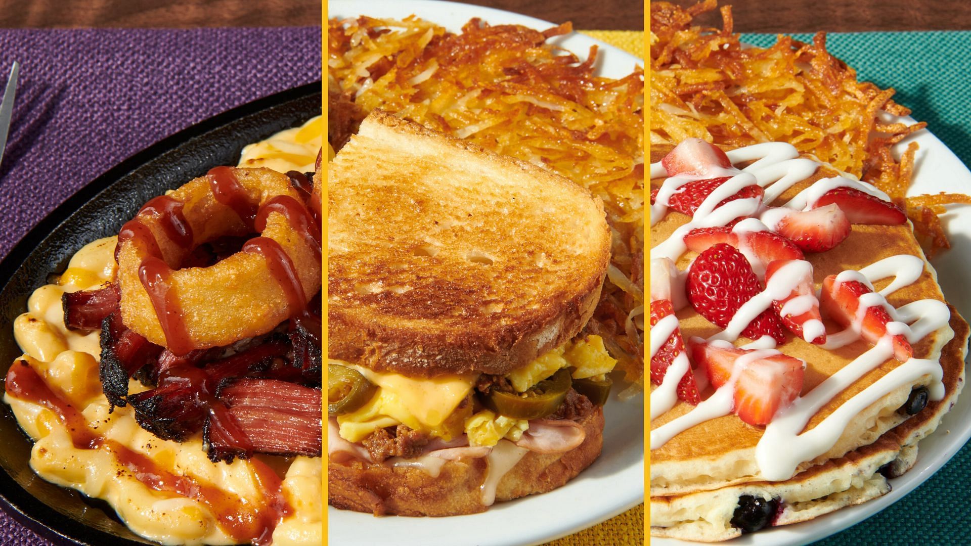 A fresh new AR menu features food that jumps off the page for you (Image via Denny&rsquo;s)