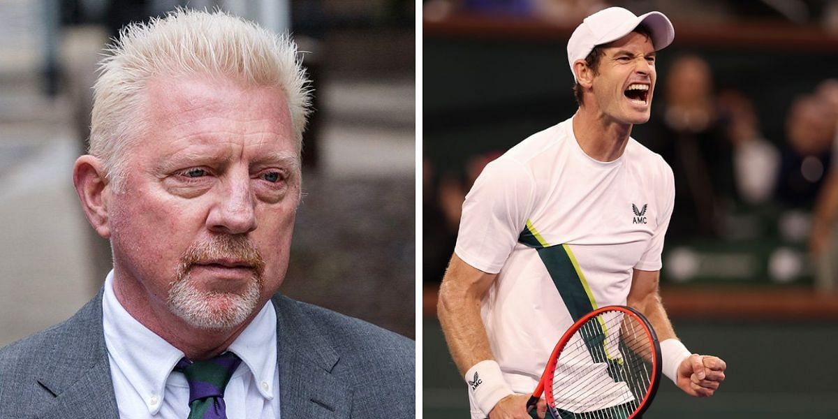 Boris Becker (L) and Andy Murray (R)