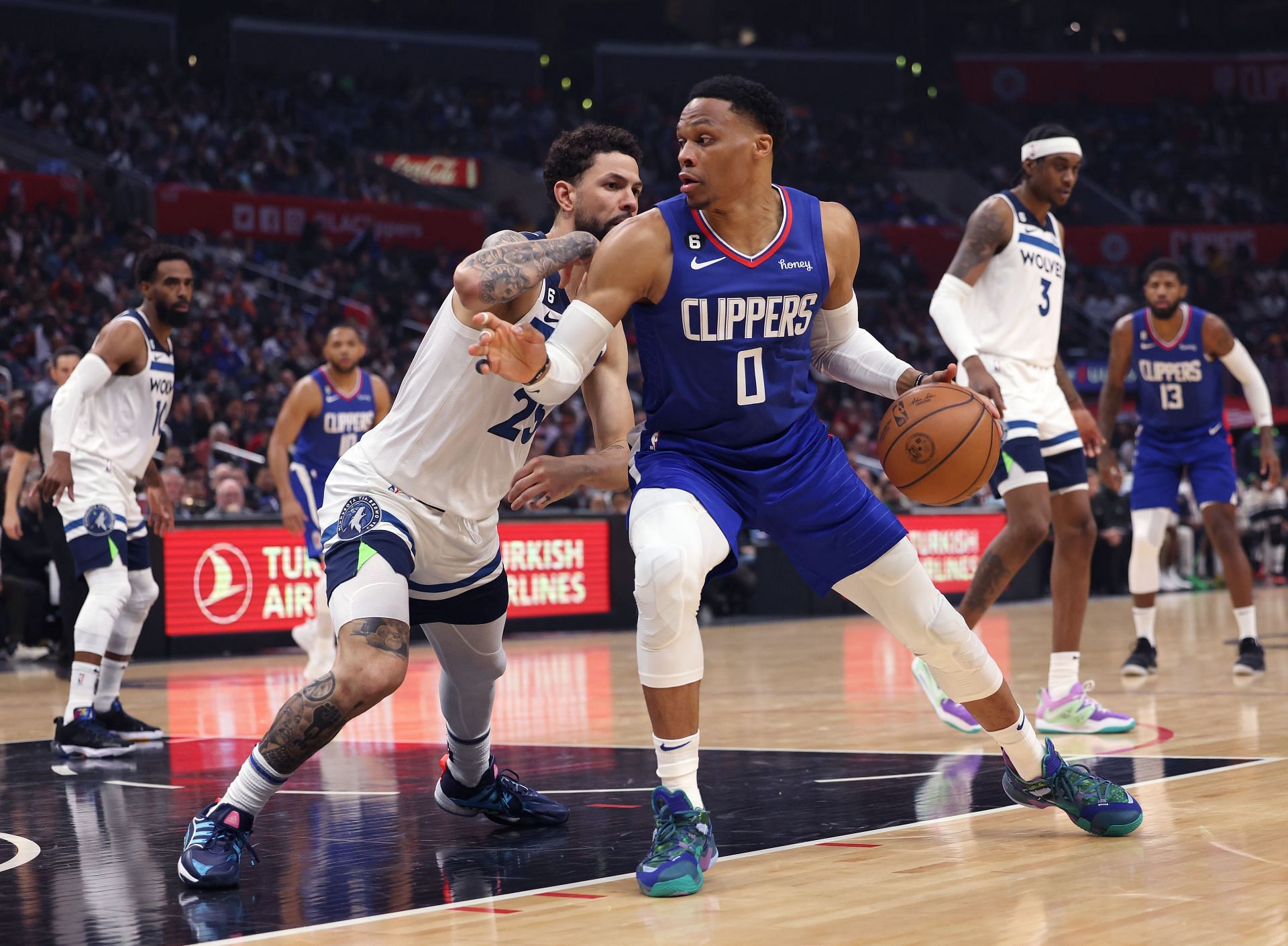 Russell Westbrook first bucket with the LA Clippers vs Kings 