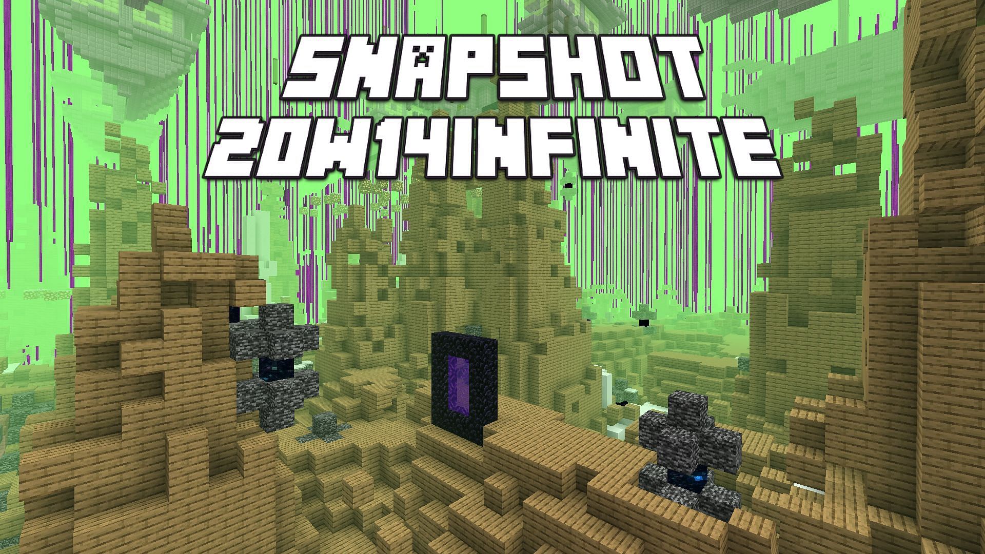 Minecraft snapshot 20w14&infin; (Image via Mojang)