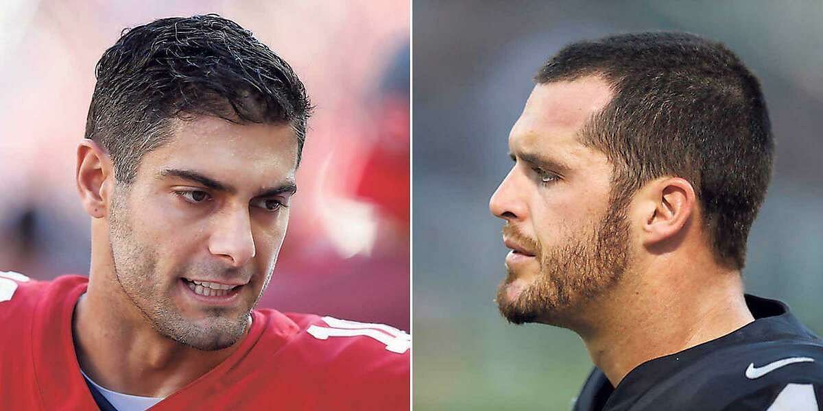 SOURCE: San Francisco Chronicles on &quot;49ers&rsquo; Jimmy Garoppolo or Raiders&rsquo; Derek Carr: Who&rsquo;s the better quarterback?&quot;