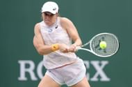Iga Swiatek in action at the BNP Paribas Open