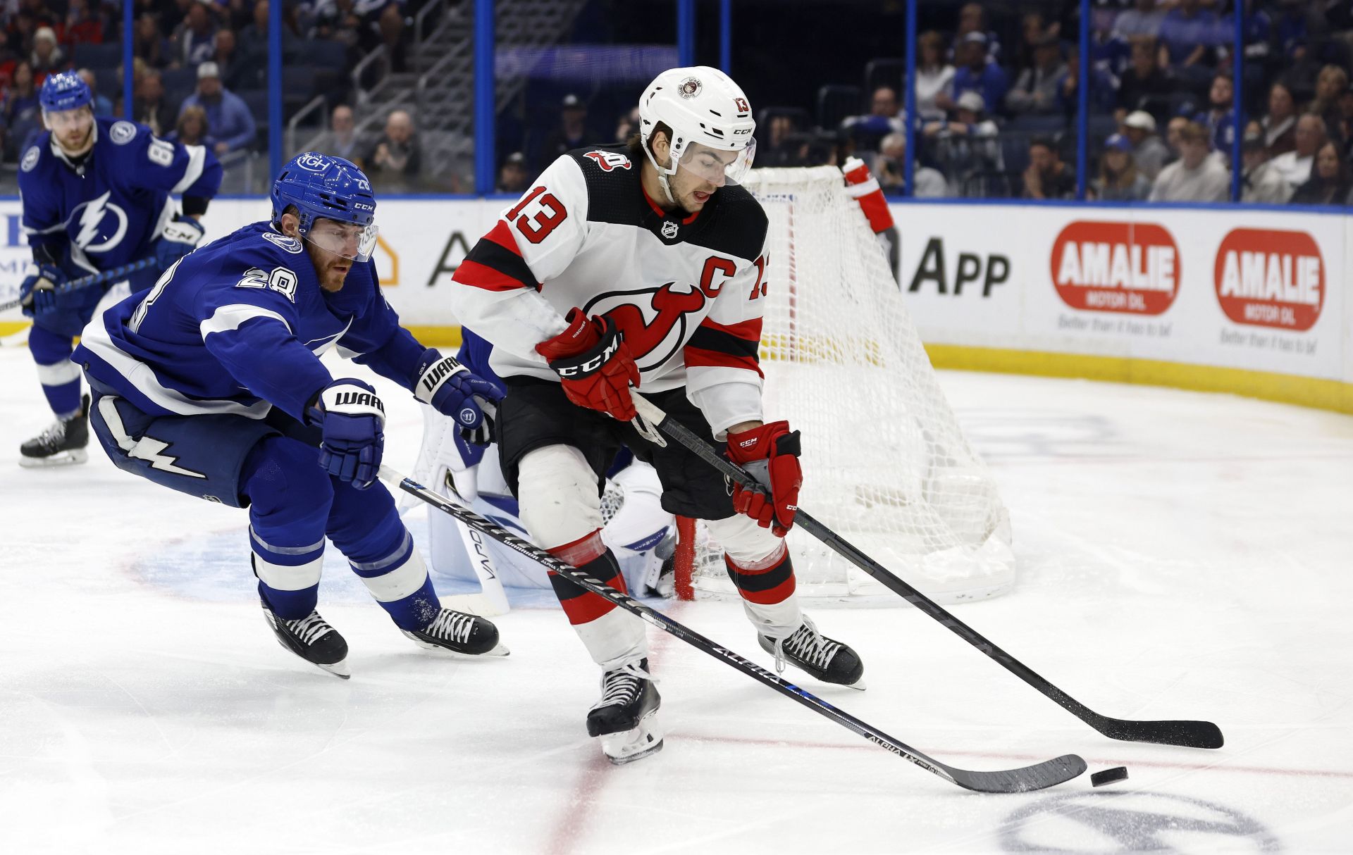 New Jersey Devils vs. Tampa Bay Lightning  (Photo by Mike Ehrmann/Getty Images)