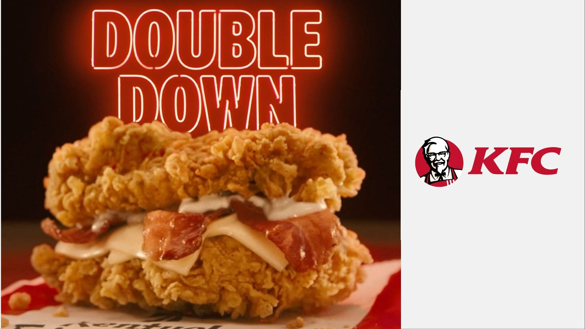 the Double Down burger is packed with over 610 calories (Imagege via Kentucky Fried Chicken)