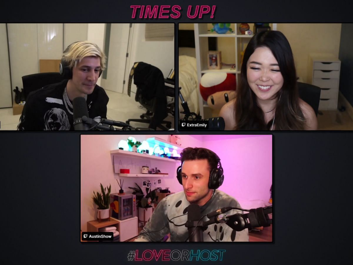 ExtraEmily wins latest Love or Host episode (Image via Twitch)