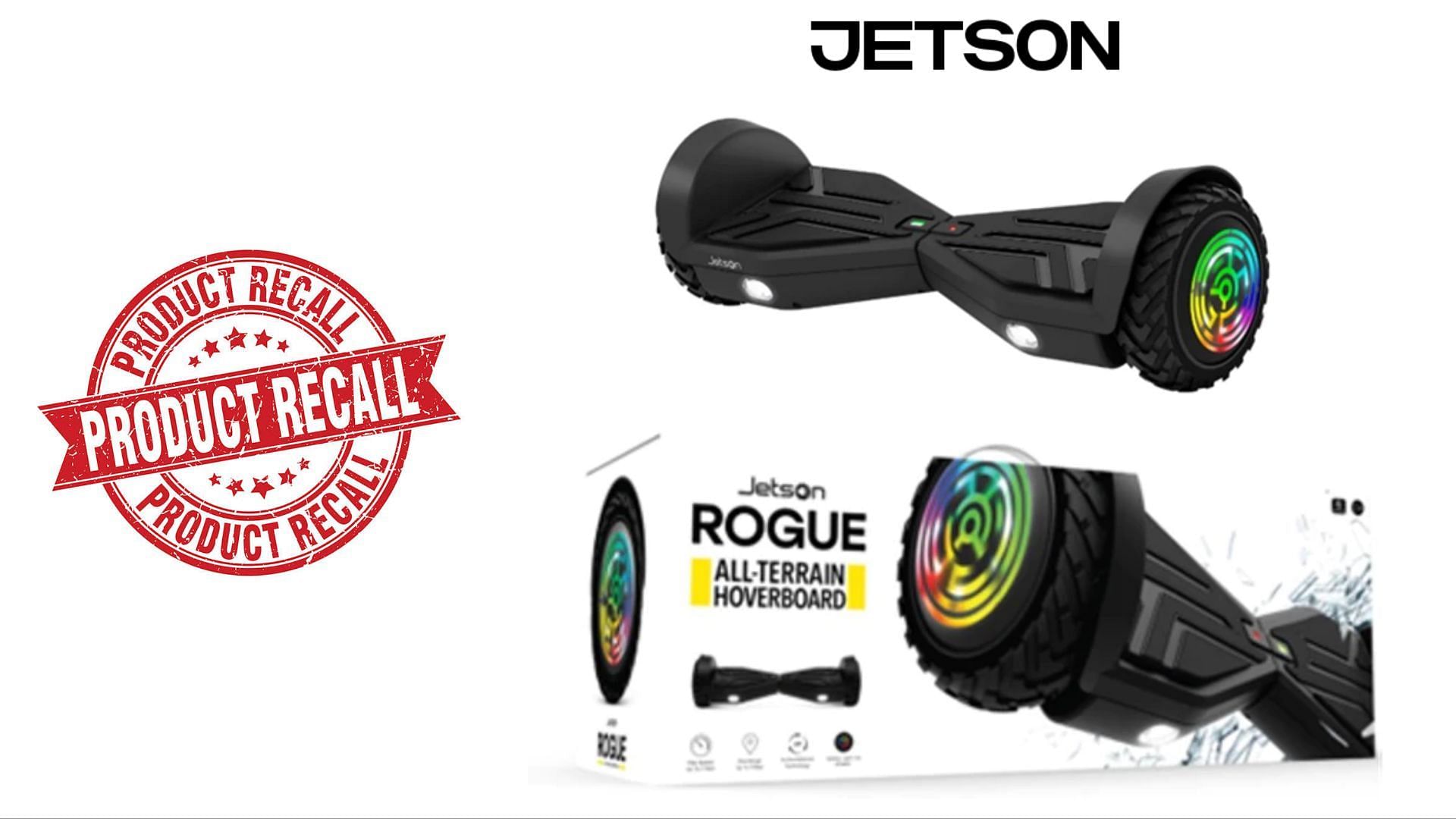 Jetson Electric Bikes LLC issues recall for 42-volt Jetson Rogue self-balancing scooters/hoverboards over fire hazard concerns (Image via CPSC/Jetson Electric Bikes LLC)