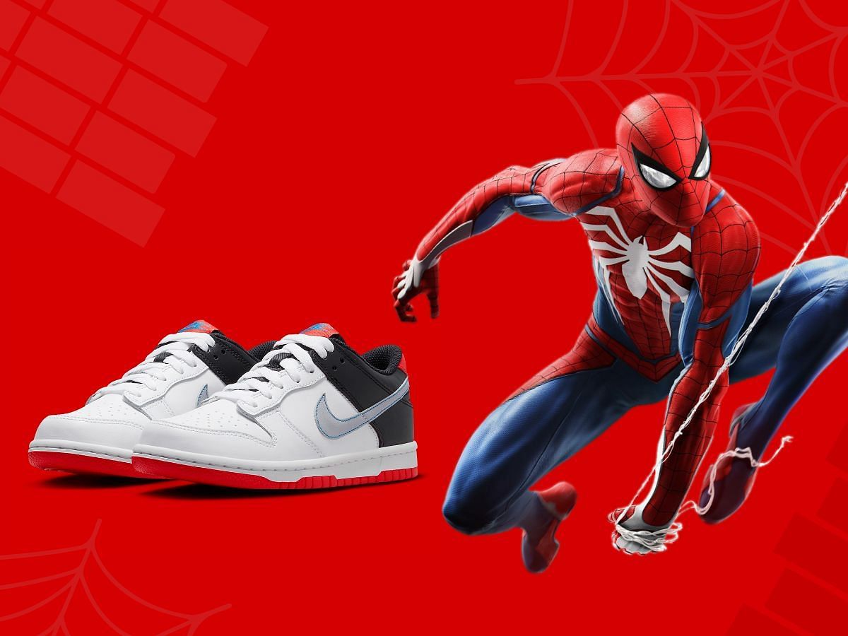 Nike Dunk Low &quot;Spider-Man&quot; sneakers (Image via Sportskeeda)