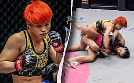 Stamp Fairtex shows ground skills in a fast and furious scramble