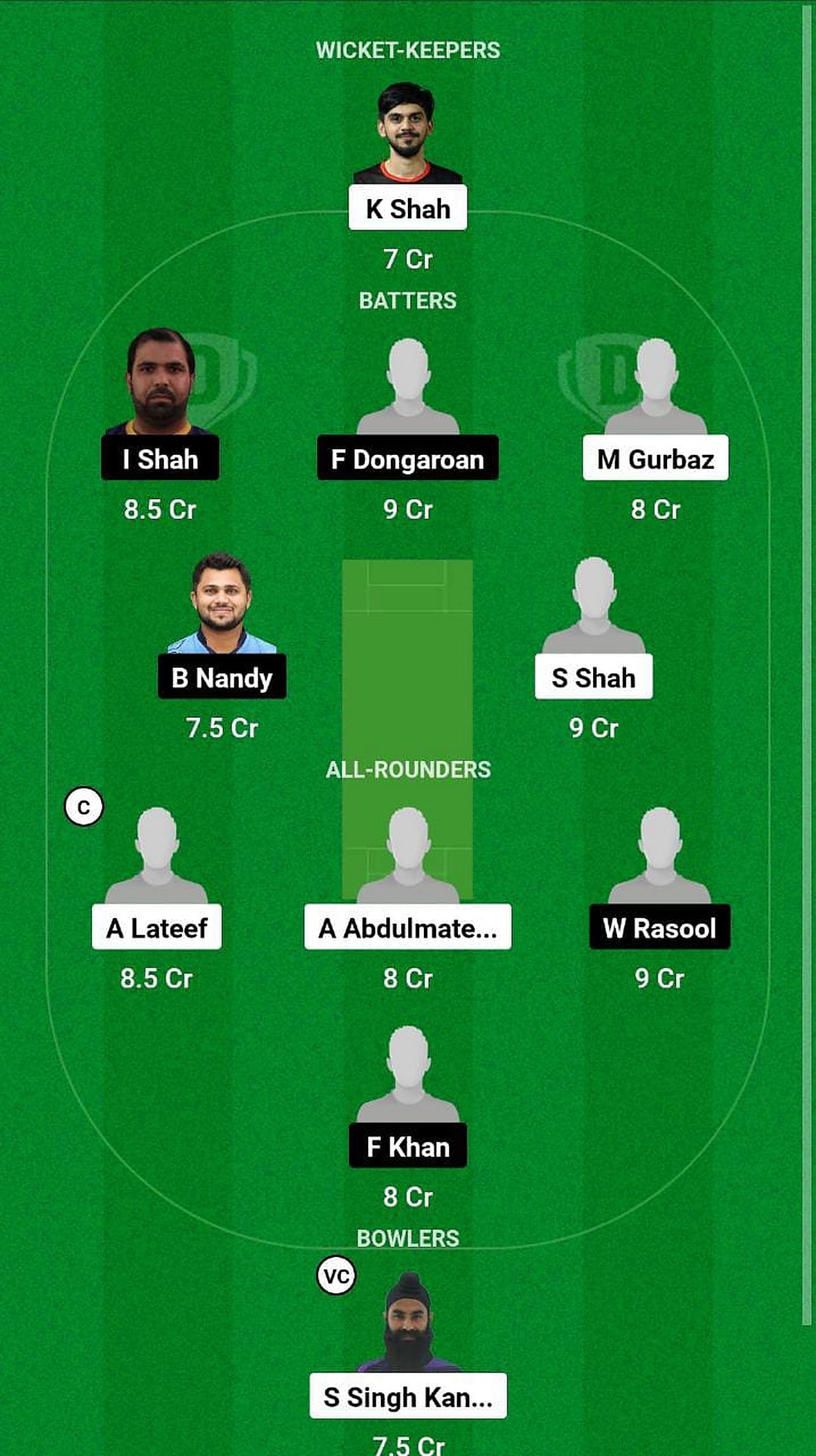 KZLS vs UC Fantasy Suggestion Team 2