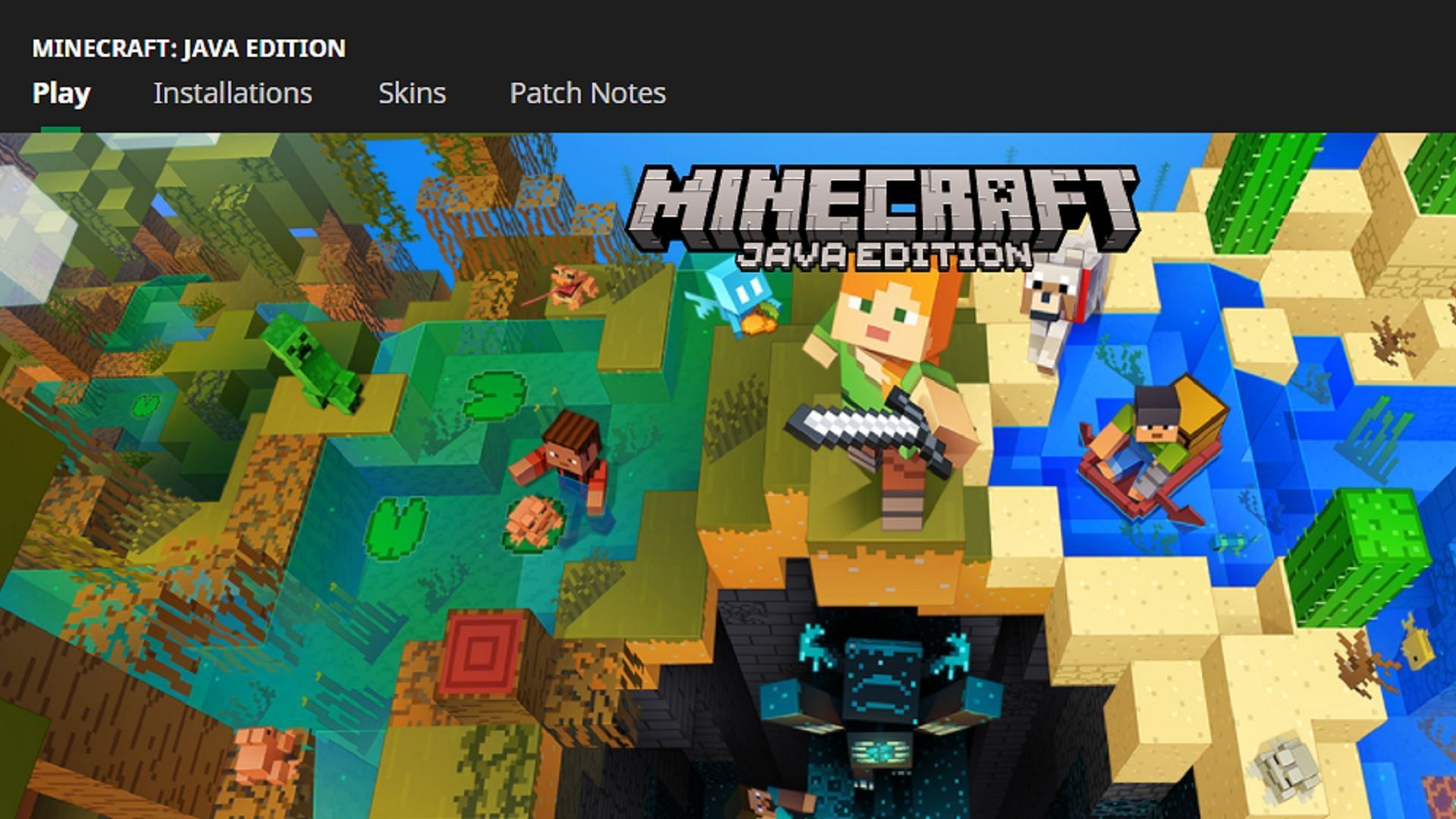 Minecraft&#039;s official launcher is the quickest way to update Java Edition (Image via Mojang)