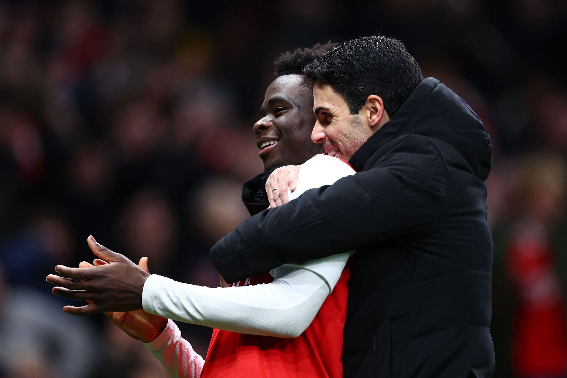 Arteta (right) says he&#039;s happy at Arsenal.