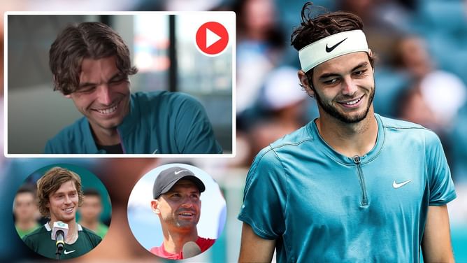 Watch: Grigor Dimitrov, Andrey Rublev and others pose hilarious questions to Taylor Fritz