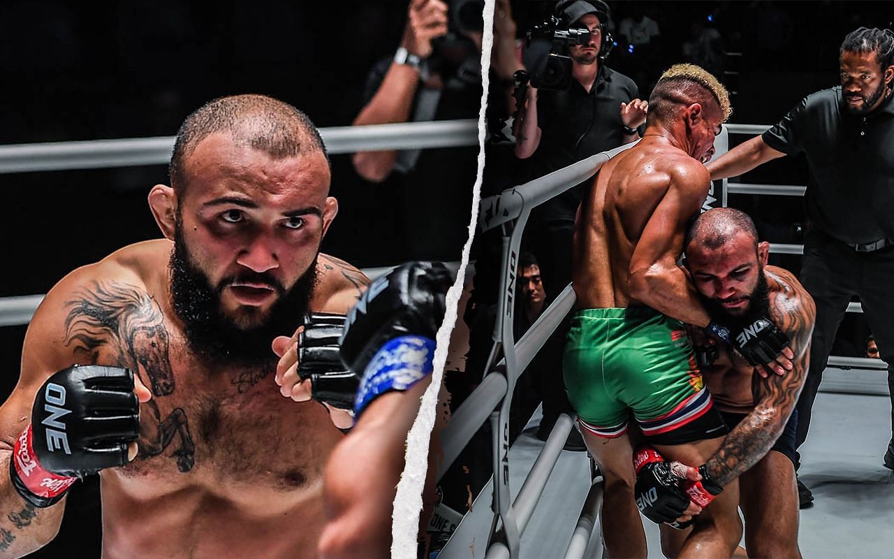 John Lineker and Fabricio Andrade clash at ONE Fight Night 7 on Prime Video [Credit: ONE Championship]