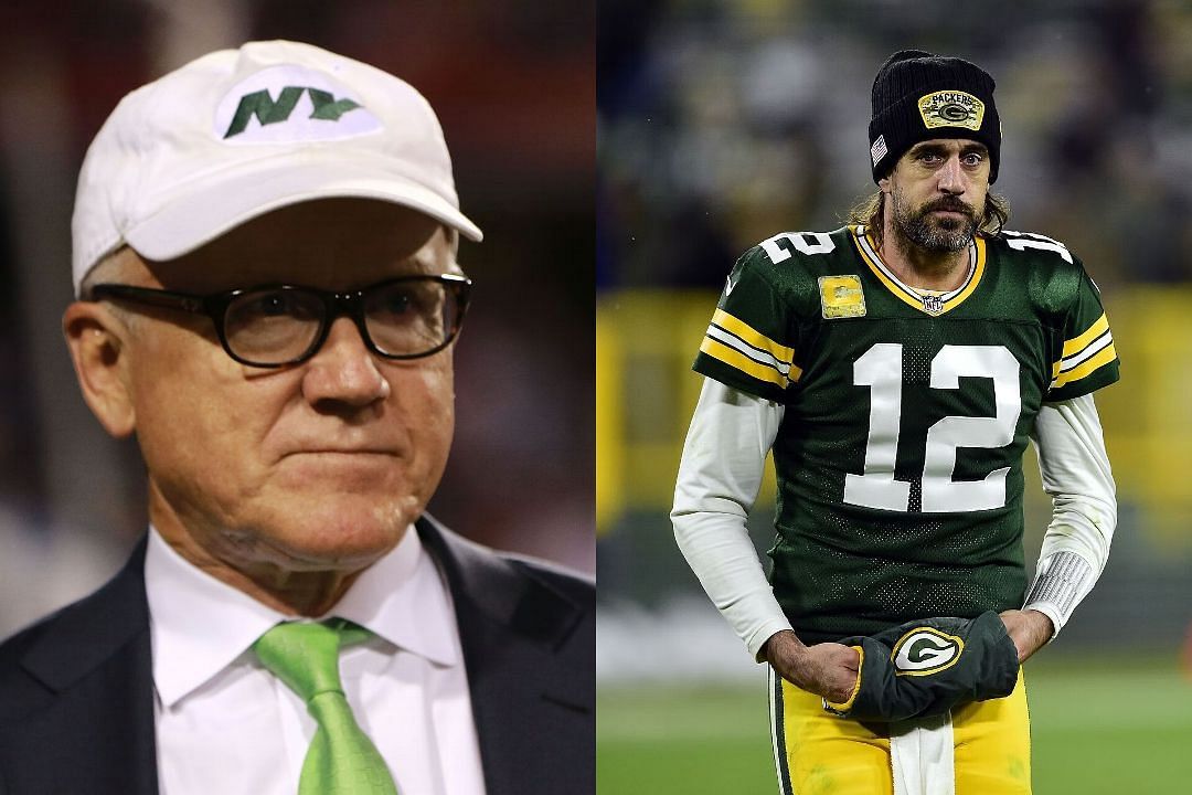 Woody Johnson and Aaron Rodgers