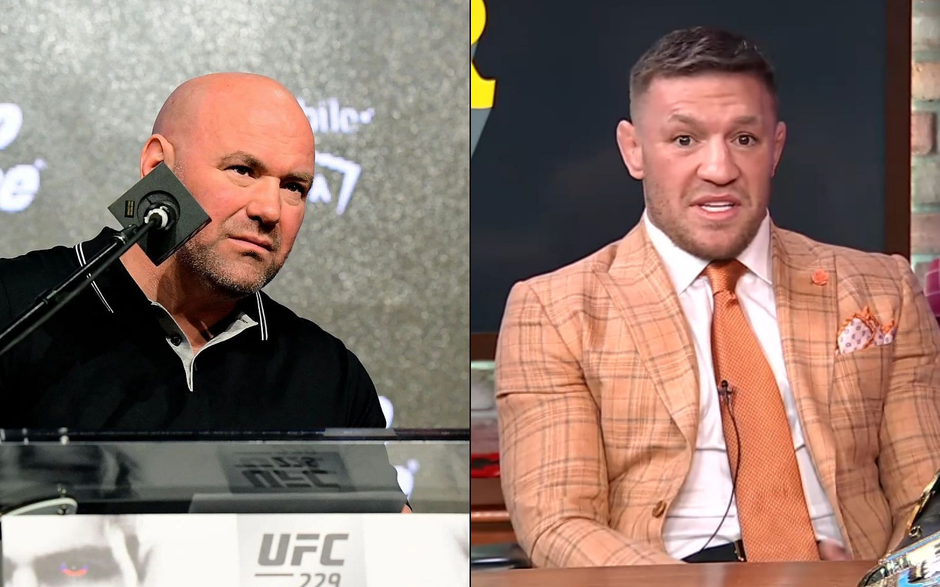 Dana White [Left], and Conor McGregor [Right] [Photo credit: MMAFightingonSBN - YouTube]