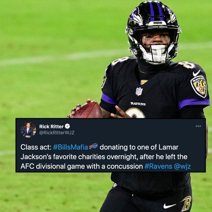 Buffalo Bills fans donate to Lamar Jackson-backed charity after victory  over Baltimore Ravens - ESPN