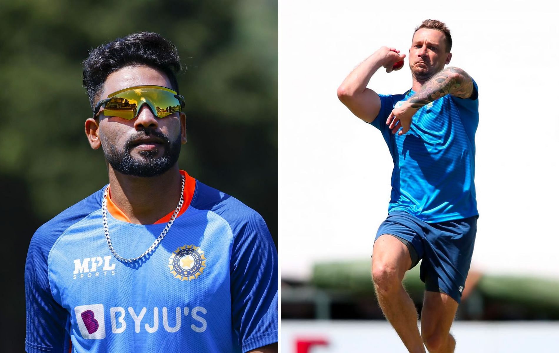 Mohammed Siraj (L) and Dale Steyn (R). (Pics: Getty)