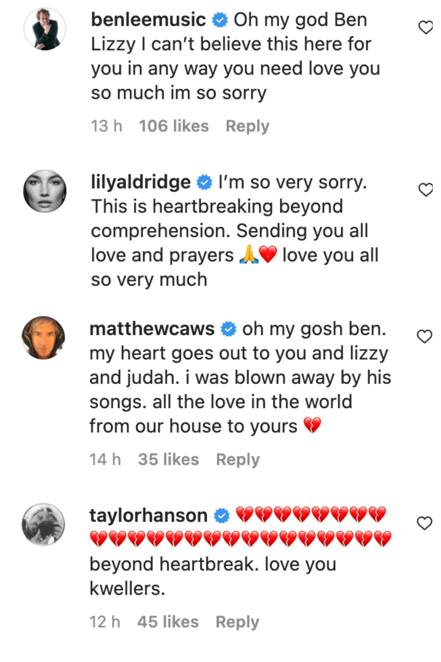 Celebrities mourn the loss of Ben&#039;s kid, who passed away at the age of 16. (Image via Instagram)