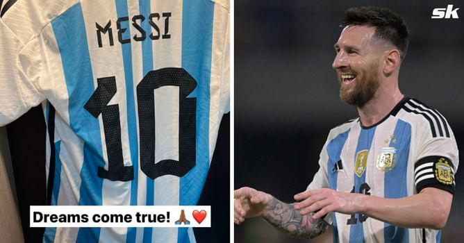 "Dreams come true" - Curacao star posts heartfelt Instagram message after getting Argentina captain Lionel Messi's shirt