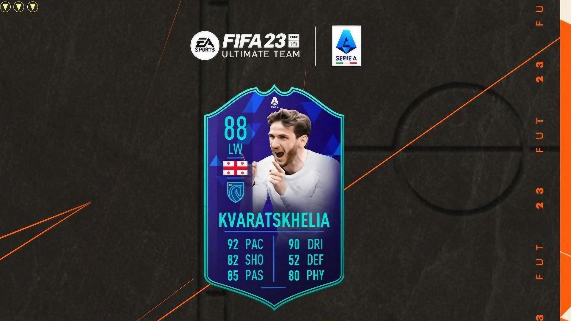 The new Khvicha Kvaratskhelia Serie A POTM SBC is perfect for those FIFA 23 players who missed out last month (Image via EA Sports)