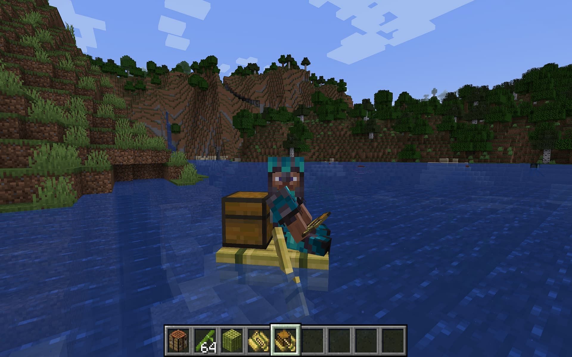 Exploring the water is much better with a chest full of loot (Image via Mojang)