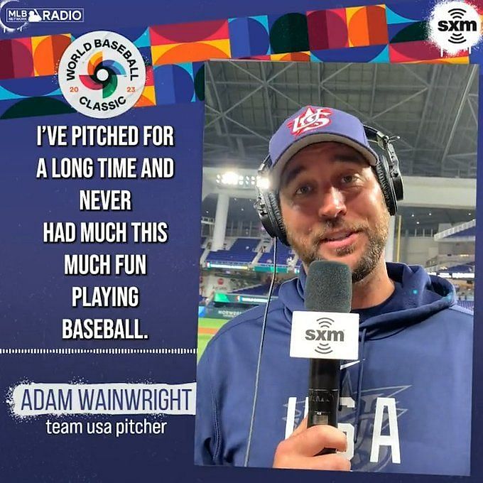 Team USA pitcher Adam Wainwright has never had so much fun playing  baseball as he has in the World Baseball Classic