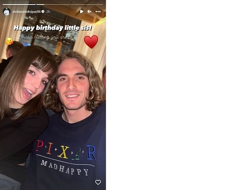 Stefanos Tsitsipas' Instagram story.