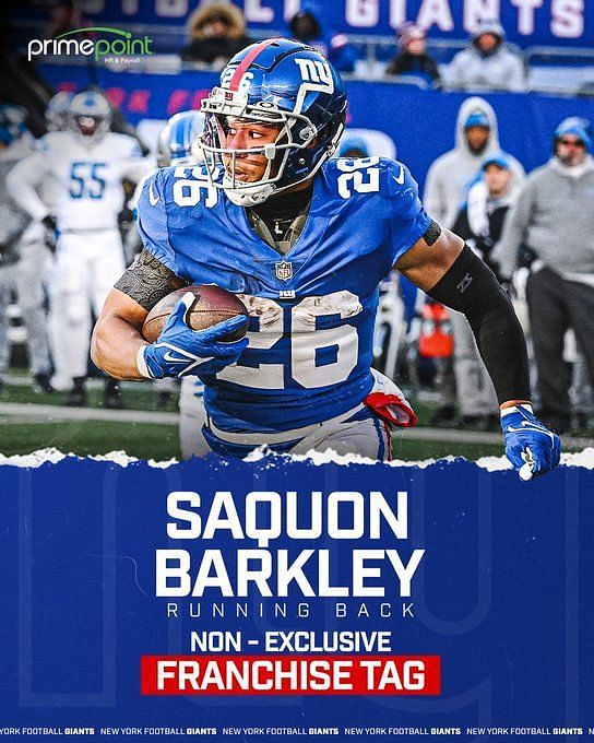 The Giants Place the Franchise Tag on Saquon Barkley - Bleacher Nation