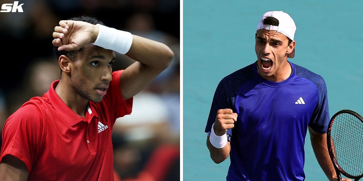 Felix Auger-Aliassime (L) and Francisco Cerundolo (R)