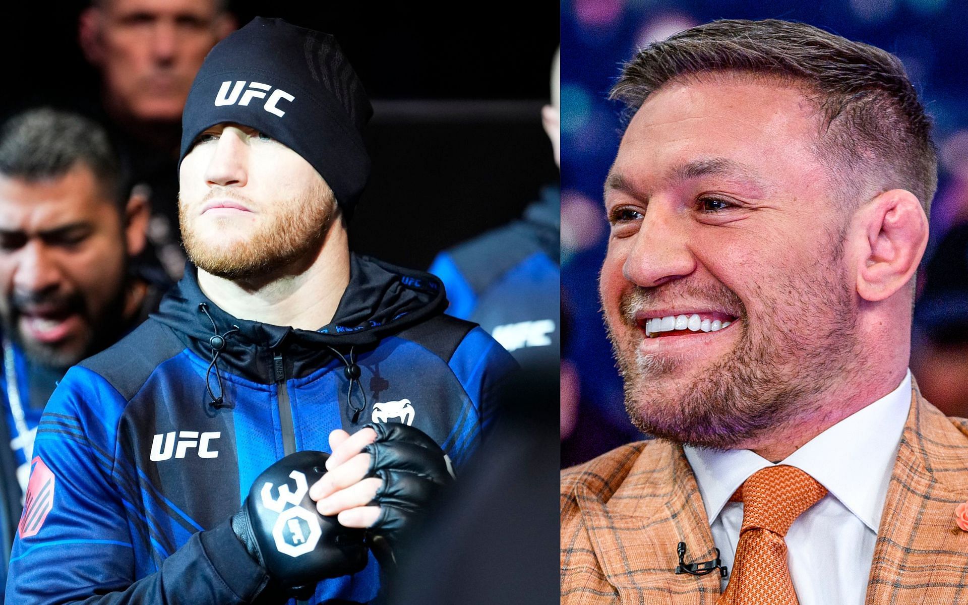 Justin Gaethje [Left] Conor McGregor [Right] [Images courtesy: @MMAFighting (Twitter)]