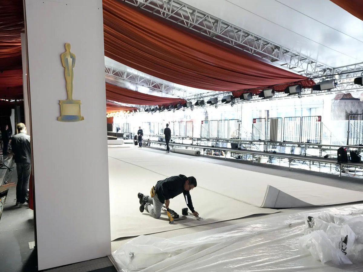 The champagne carpet at Oscars 2023 (Image via AP)