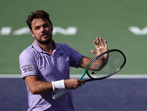 Stan Wawrinka during the BNP Paribas Open