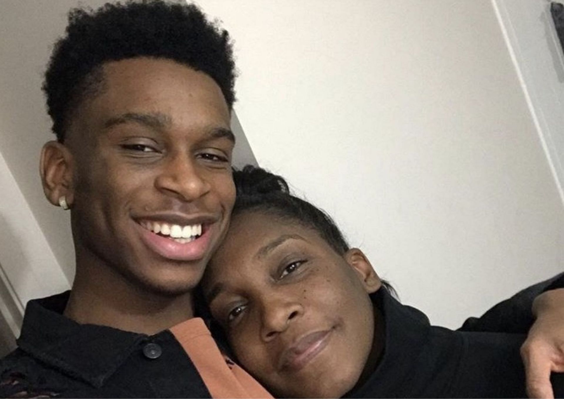 Shai Gilgeous-Alexander with his mother, Charmaine Gilgeous. 