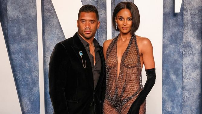 IN PHOTOS: Russell Wilson, wife Ciara hit up Oscars party with singer showcasing risqué outfit