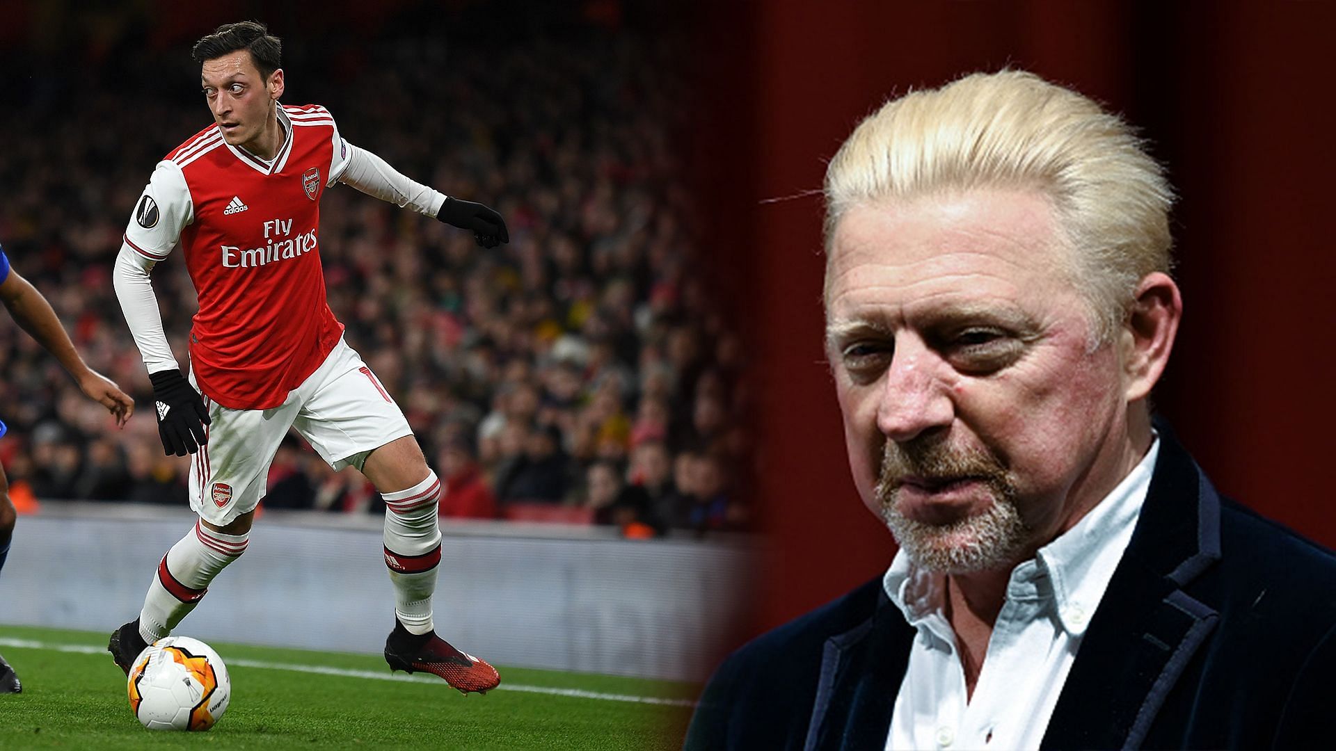 Mesut Ozil (L) and Boris Becker (R)