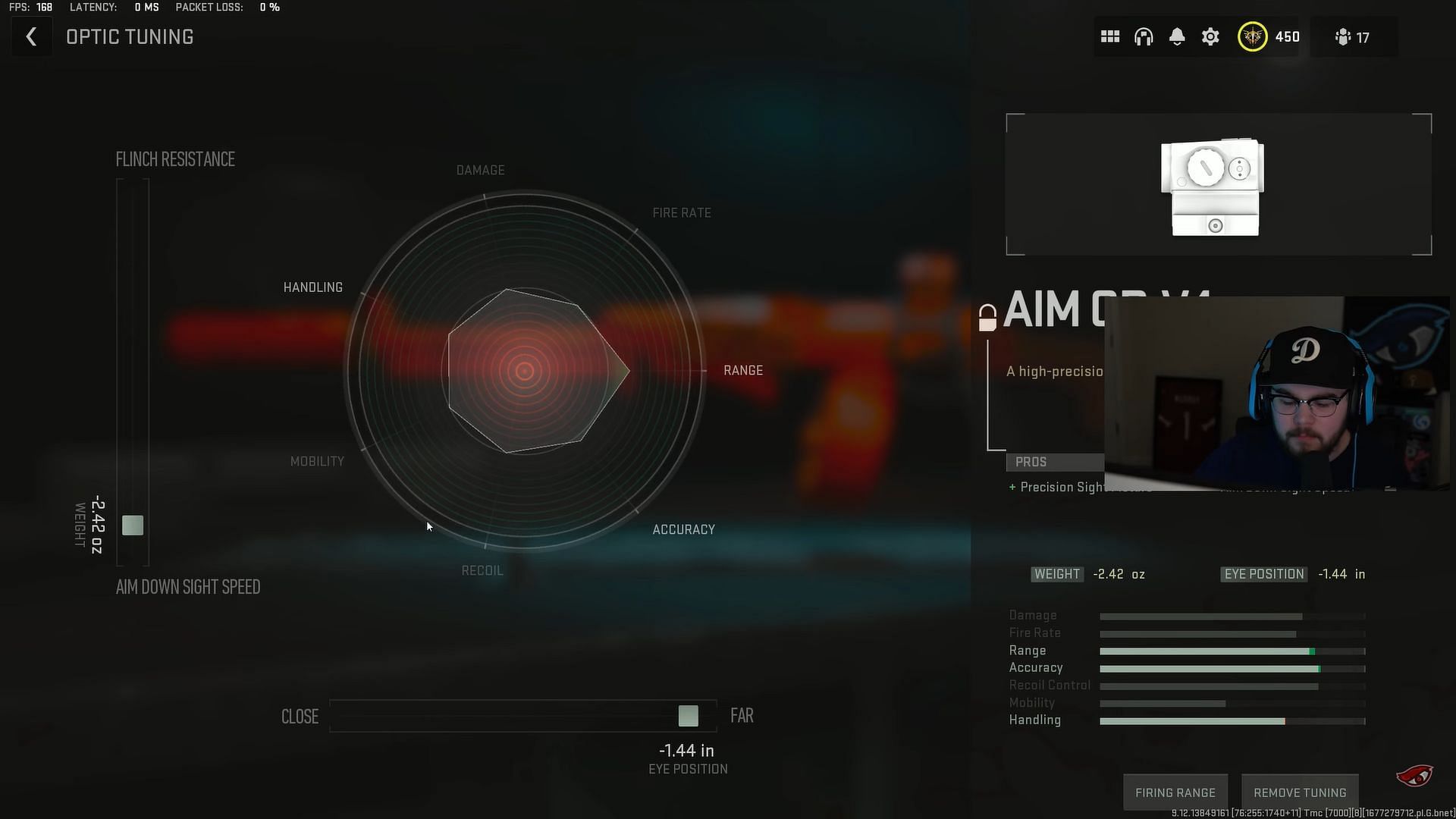 Tunings for Aim OP-V4 (Image via Activision and YouTube/EyeQew)