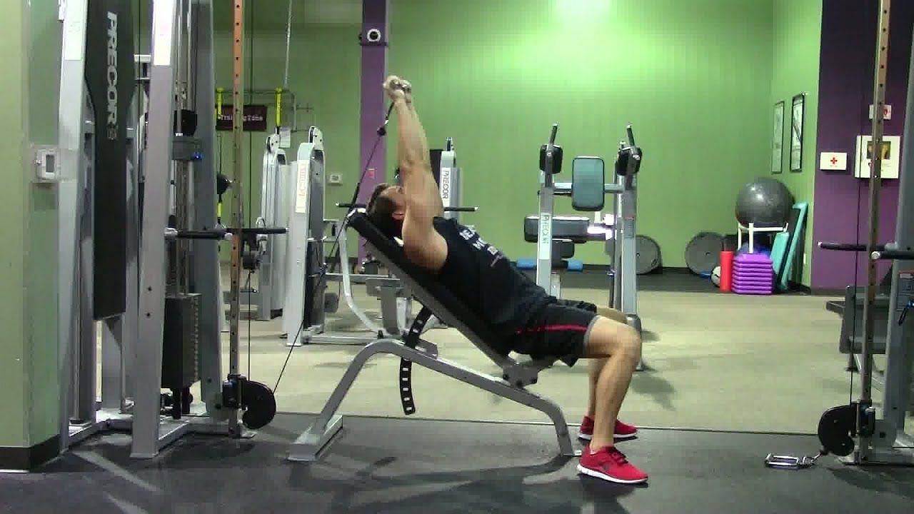 Cable triceps press down is a variation of the french press exercise(HASfit/ Youtube)
