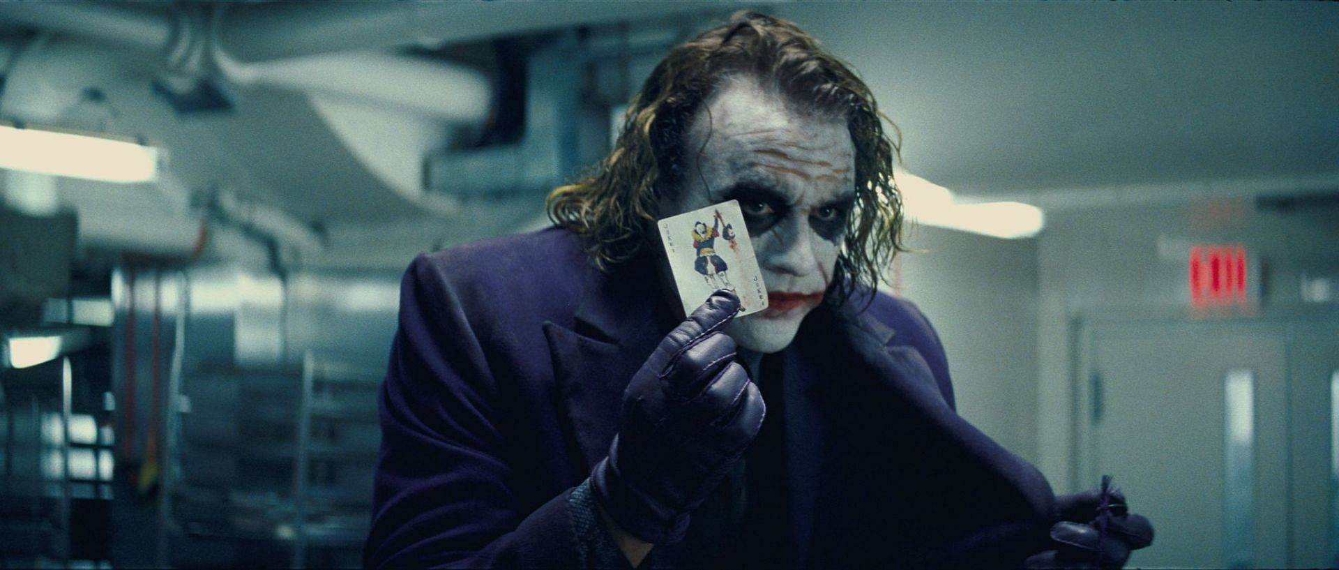 A dark and complex crime thriller featuring the unforgettable performance of Heath Ledger as the Joker (Image via Warner Bros)