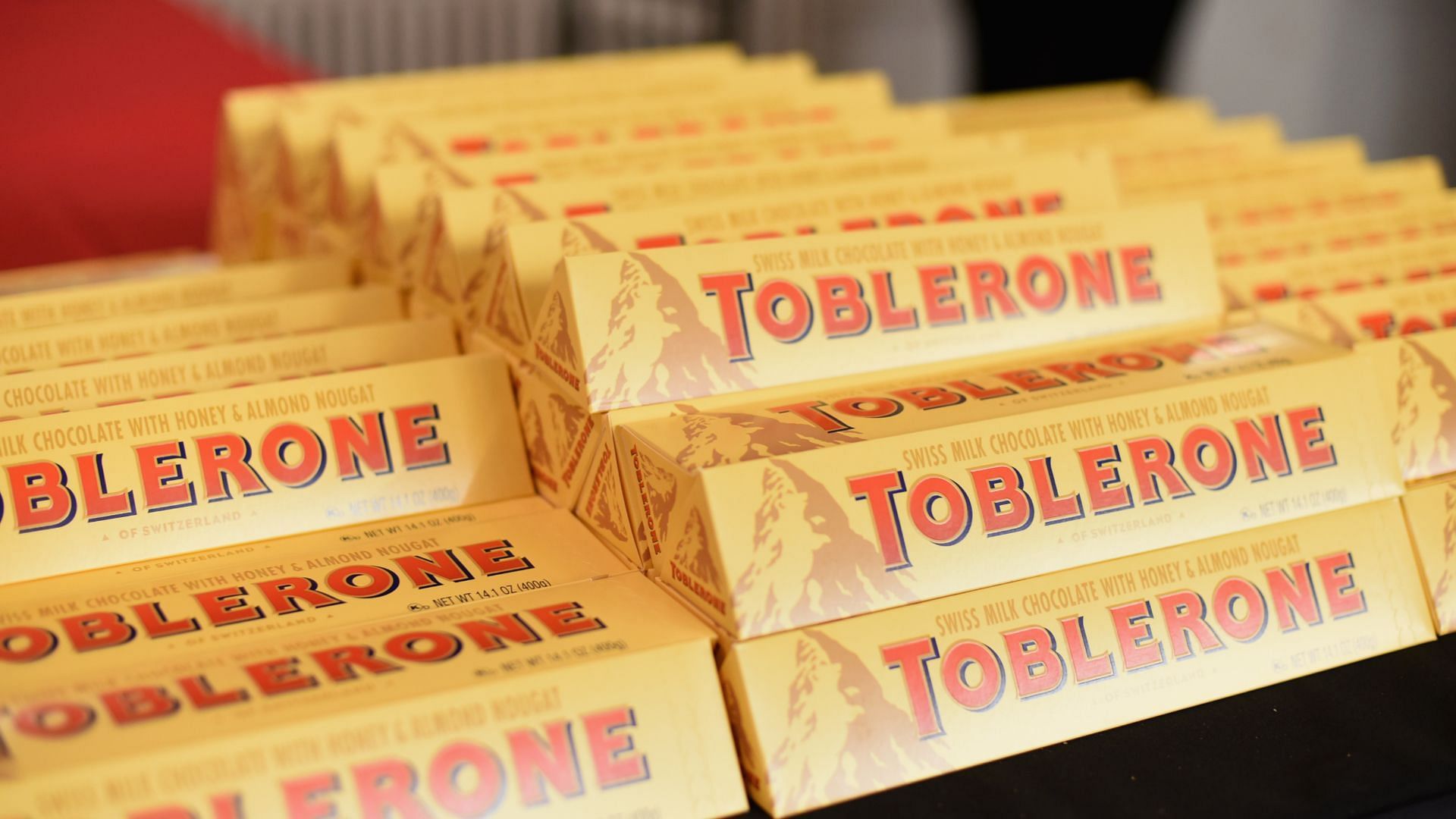 the Mondelez-owned Swiss chocolate brand Toblerone goes through a major logo revamp after over five decades (Image via Mike Pont/Getty Images)