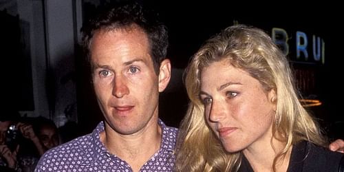 John McEnroe and Tatum O'Neal pictured together.