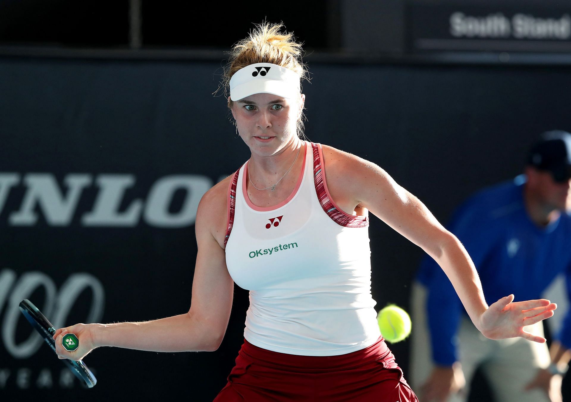 Linda Noskova at the 2023 Adelaide International 1.