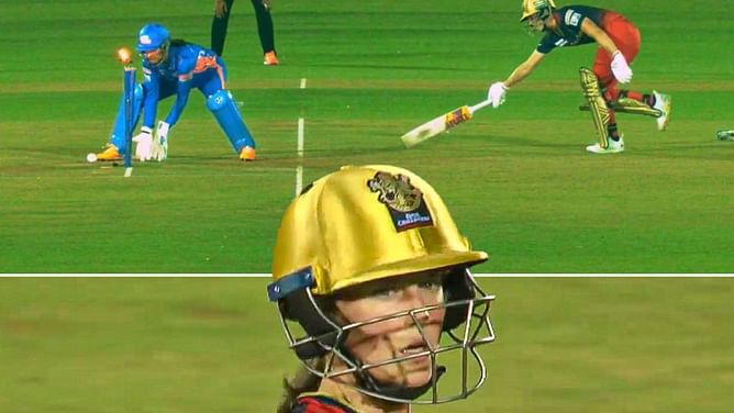 [Watch] Humaira Kazi's sensational direct hit ends Ellyse Perry's innings in Match 4 of WPL 2023