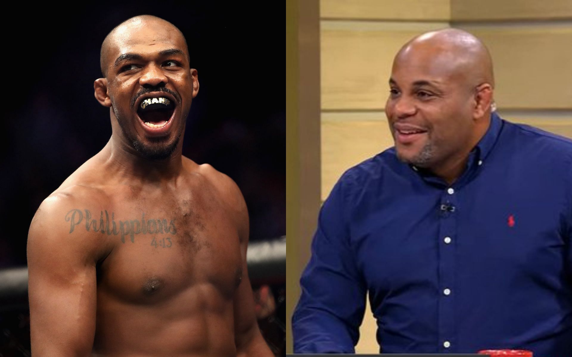 Jon Jones (left) and Daniel Cormier (right) (Image credits Getty Images and @BigMarcel24 on Twitter)